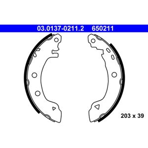 Bremsbackensatz ATE 03.0137-0211.2 für Renault Citroën 19 II Chamade AX