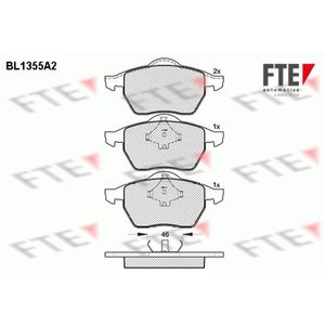 Bremsbelagsatz Scheibenbremse FTE 9010136 für Audi VW A4 B5 Passat B3/B4