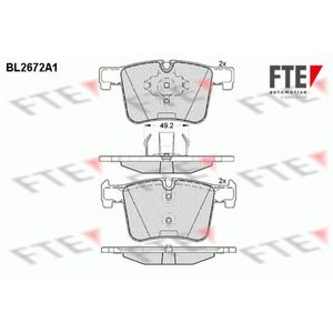 Bremsbelagsatz Scheibenbremse FTE 9010907 für BMW Mbk 1er X3