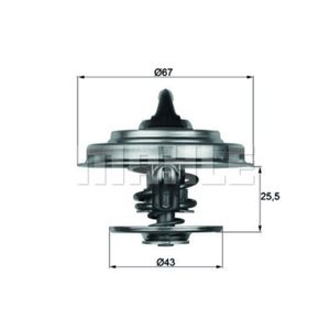 Thermostat Kühlmittel MAHLE TX 18 75 für Alfa Romeo GT