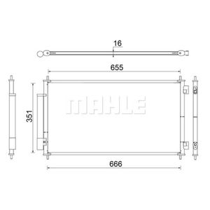 Kondensator Klimaanlage MAHLE AC 811 000S