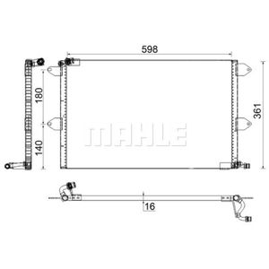 Kondensator Klimaanlage MAHLE AC 171 001S für Seat VW Ibiza II Polo III Cordoba