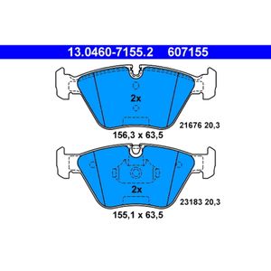 Bremsbelagsatz Scheibenbremse ATE 13.0460-7155.2 für BMW MG X3