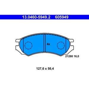 Bremsbelagsatz Scheibenbremse ATE 13.0460-5949.2