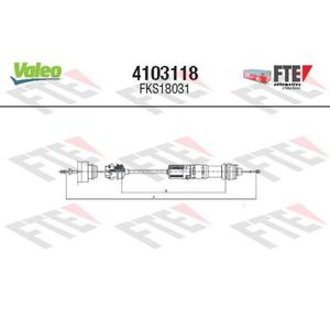 Seilzug Kupplungsbetätigung FTE 4103118 für Peugeot 306 Break Expert