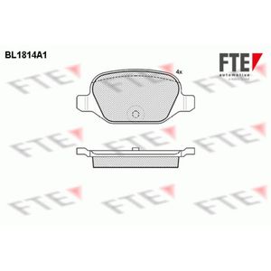 Bremsbelagsatz Scheibenbremse FTE 9010391 für Abarth Fiat Lancia 500 595 695