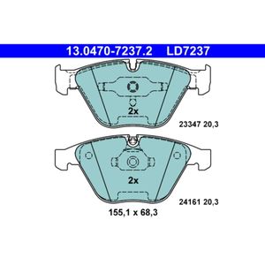 Bremsbelagsatz Scheibenbremse ATE 13.0470-7237.2 für BMW 3er X1