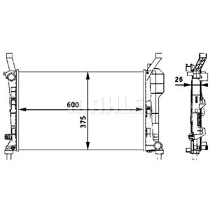 Kühler Motorkühlung MAHLE CR 660 000P für Mercedes-Benz A