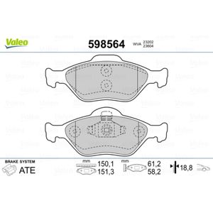 Bremsbelagsatz Scheibenbremse VALEO 598564 für Ford Fiesta IV Courier Puma KA