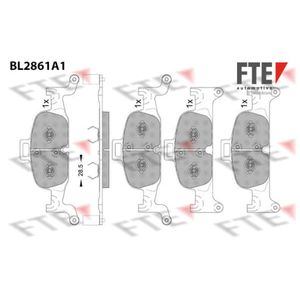 Bremsbelagsatz Scheibenbremse FTE 9011101 für Audi A5 Sportback A4 B9