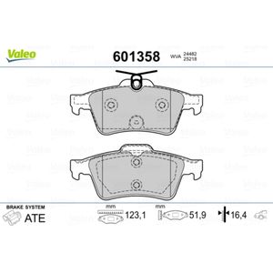 Bremsbelagsatz Scheibenbremse VALEO 601358 für Peugeot 508 I SW