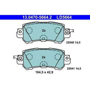 Bremsbelagsatz Scheibenbremse ATE 13.0470-5664.2