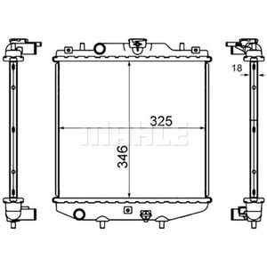 Kühler Motorkühlung MAHLE CR 744 000S für Daewoo Tico