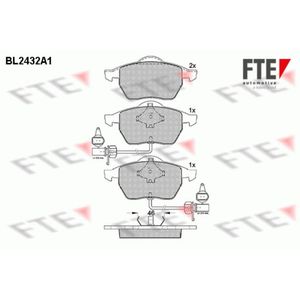 Bremsbelagsatz Scheibenbremse FTE 9010732 für Audi VW Skoda A4 B5 Avant