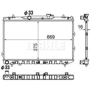 Kühler Motorkühlung MAHLE CR 1897 000S für Kia Cerato I