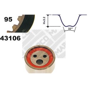 Zahnriemensatz MAPCO 23106 für Renault Rapid Clio I 19 II Chamade