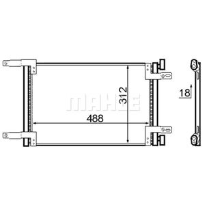 Kondensator Klimaanlage MAHLE AC 516 000S für Fiat Doblo