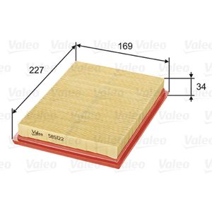 Luftfilter VALEO 585122 für Renault Koleos I