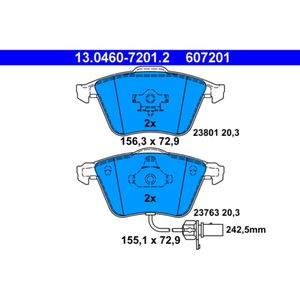 Bremsbelagsatz Scheibenbremse ATE 13.0460-7201.2 für Audi Seat A6 C6 Avant