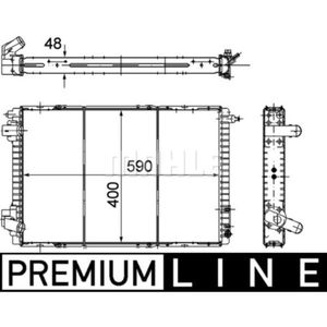 Kühler Motorkühlung MAHLE CR 151 000P für Renault 19 II I Chamade