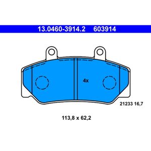 Bremsbelagsatz Scheibenbremse ATE 13.0460-3914.2 für Volvo 740 940 II