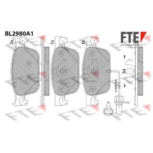 Bremsbelagsatz Scheibenbremse FTE 9011226 für Audi A5 Sportback A4 B9