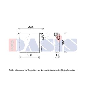 Wärmetauscher Innenraumheizung AKS DASIS 229008N für Land Rover Volvo V60 I