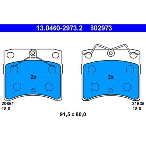 Bremsbelagsatz Scheibenbremse ATE 13.0460-2973.2 für VW Transporter T4