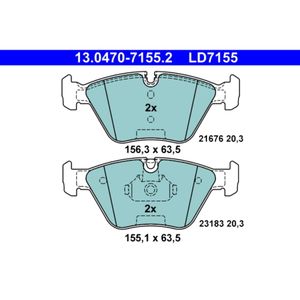 Bremsbelagsatz Scheibenbremse ATE 13.0470-7155.2 für BMW MG X3