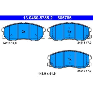 Bremsbelagsatz Scheibenbremse ATE 13.0460-5785.2 für Opel Chevrolet Antara A