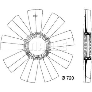 Lüfterrad Motorkühlung MAHLE CFW 29 000P