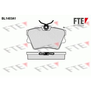 Bremsbelagsatz Scheibenbremse FTE 9010174 für VW Transporter T4