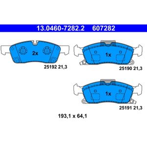 Bremsbelagsatz Scheibenbremse ATE 13.0460-7282.2 für Jeep Mercedes-Benz M