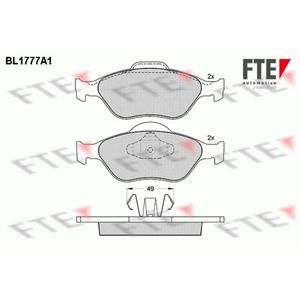 Bremsbelagsatz Scheibenbremse FTE 9010348 für Ford Fiesta IV Courier Puma KA