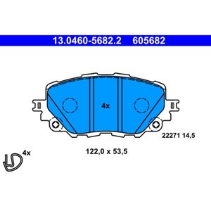 Bremsbelagsatz Scheibenbremse ATE 13.0460-5682.2 für Fiat Abarth 124 Spider