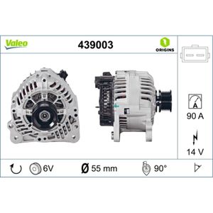 Generator VALEO 439003 für VW Seat Ford Skoda Audi Jetta I Passat B2 Corrado A3