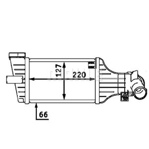 Ladeluftkühler MAHLE CI 71 000P für Opel Astra G Caravan Zafira A