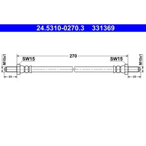 Bremsschlauch ATE 24.5310-0270.3 für Saab 90