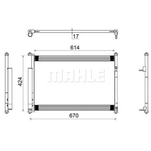 Kondensator Klimaanlage MAHLE AC 490 000S