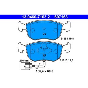 Bremsbelagsatz Scheibenbremse ATE 13.0460-7163.2 für Ford Mondeo I