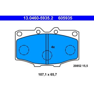 Bremsbelagsatz Scheibenbremse ATE 13.0460-5935.2