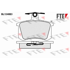 Bremsbelagsatz Scheibenbremse FTE 9010073 für Audi 80 B2 100 C2 V8