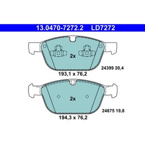 Bremsbelagsatz Scheibenbremse ATE 13.0470-7272.2 für Volvo XC60 I Xc90 Van