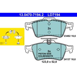 Bremsbelagsatz Scheibenbremse ATE 13.0470-7194.2 für Saab Ford Opel 9-3 Vectra C