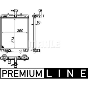 Kühler Motorkühlung MAHLE CR 998 000P für Citroën Peugeot C1