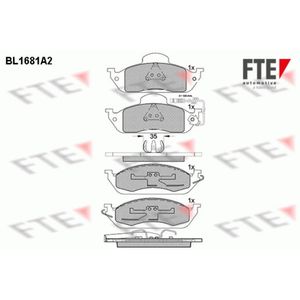 Bremsbelagsatz Scheibenbremse FTE 9010291 für Mercedes-Benz M