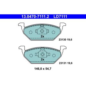 Bremsbelagsatz Scheibenbremse ATE 13.0470-7111.2 für Seat Audi VW Skoda Ibiza IV