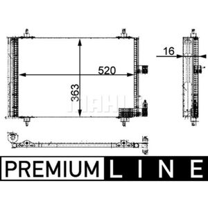 Kondensator Klimaanlage MAHLE AC 350 000P für Peugeot Citroën 406 Break 607