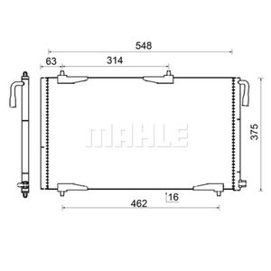 Kondensator Klimaanlage MAHLE AC 501 000S für Peugeot 206+ 206 Van