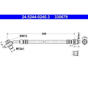 Bremsschlauch ATE 24.5244-0240.3 für Audi A4 B5 Avant